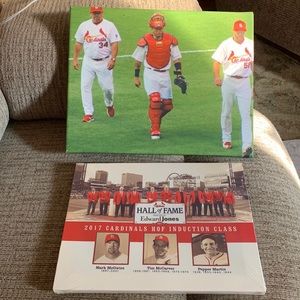 Set of 2 St Louis Cardinals canvas color prints